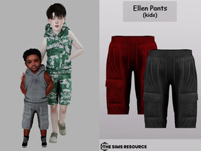Sims 4 — Ellen Pants (Kids) by couquett — Pants for your kids - 14 swatches - new mesh - HQ mod Compatible - Custom