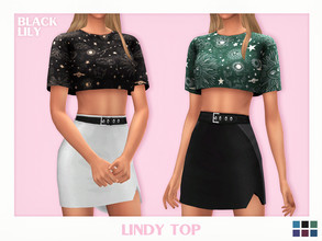 Sims 4 — Lindy Top by Black_Lily — YA/A/Teen 6 Swatches New item