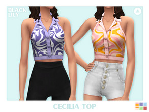 Sims 4 — Cecilia Top by Black_Lily — YA/A/Teen 6 Swatches New item