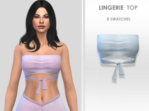 Sims 4 — Lingerie Top by Puresim — Pajama top in 3 swatches.