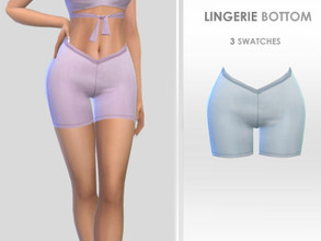 Sims 4 — Lingerie Bottom by Puresim — Pajama shorts in 3 swatches.