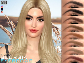 Sims 4 — Georgia Eyebrows N200 by MagicHand — High arch eyebrows in 13 colors - HQ Compatible. Preview - CAS thumbnail