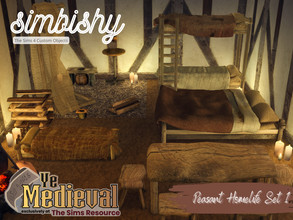 Sims 4 — Ye Medieval - Peasant Homelife 1 by simbishy — Handmade furniture items for your medieval peasant sim's living