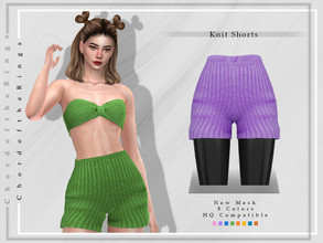 Sims 4 — ChordoftheRings Knit Shorts B-56 by ChordoftheRings — ChordoftheRings Knit Shorts B-56 - 8 Colors - New Mesh