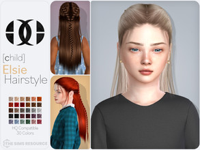 Sims 4 — Elsie Hairstyle [Child] by DarkNighTt — Elsie Hairstyle is a long, stylish, braided hairstyle for children. 30