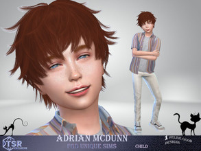 Sims 4 — Adrian McDunn by Merit_Selket — Adrian wants to spent all time outdoors with all his friends Adrian McDunn Child