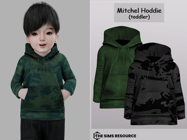 Sims 4 — Mitchel Hoddie (Toddler) by couquett — Hoddie for your toddler - 14 swatches - new mesh - HQ mod Compatible -