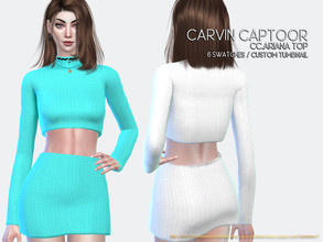 Sims 4 — Ariana Top by carvin_captoor — Created for sims4 All Lod 6 Swatches Don't Recolor And Claim you own (YOU CAN