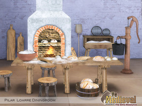 Sims 4 — Ye Medieval Loarre Dining by Pilar — Ye Medieval Loarre Dining