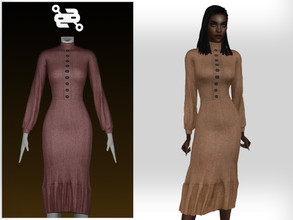 Sims 4 — Dress No.62 by BeatBBQ — - 8 Colors - All Texture Maps - New Mesh (All LODs) - Custom Thumbnail - HQ Compatible