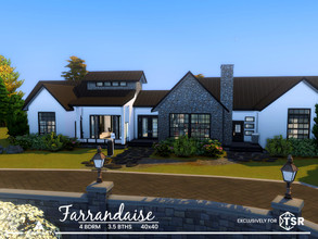 Sims 4 — Ferrandaise | NO CC by ProbNutt — Ferrandaise is packed with 4 bedrooms, 3.5 baths, a private study, and