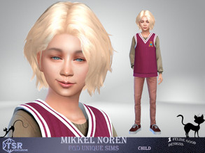 Sims 4 — Mikkel Noren by Merit_Selket — Mikkel is a creativ boy with many friends Mikkel Noren Child social butterfly
