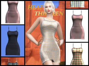 Sims 4 — Spaghetti Strap Party Dress by heathen13 — 12 Swatches File Size: 2.642 MB