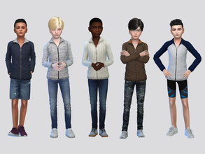 Sims 4 — Rico Zip Sweater Boys by McLayneSims — TSR EXCLUSIVE Standalone item 8 Swatches MESH by Me NO RECOLORING Please