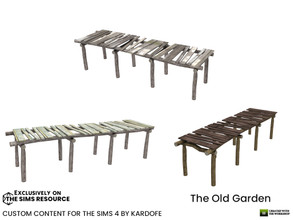 Sims 4 — The Old Garden Quay by kardofe — Old wooden wharf, weathered wood, in three colour options
