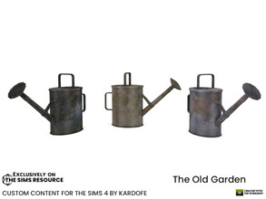 Sims 4 — The Old Garden Watering can by kardofe — Old and rusty metal watering can, in two different options