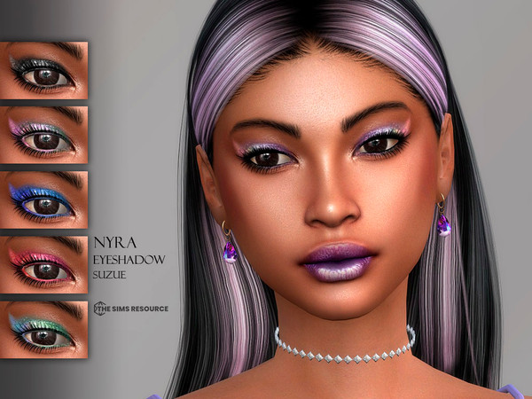 Sims 4 — Nyra Eyeshadow N47 by Suzue — -15 Swatches -For Female (Teen to Elder) -HQ Compatible