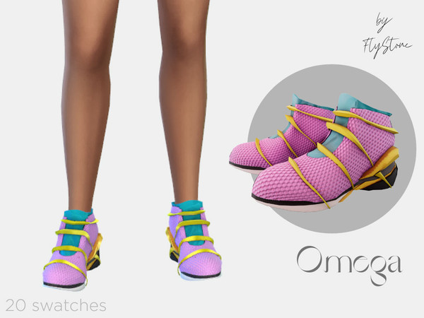 Sims 4 — Omega - female futuristic sneakers by FlyStone — Super stylish futuristic sneakers for everyday, formal or