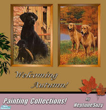 Sims 2 — NSC Painting Set74 - Welcoming Autumn by Neptunesuzy — Your Sims will love these Dog Paintings! Enjoy! 