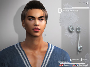 Sims 4 — Drop Earrings by Mazero5 — Spherical like earrings that was drop on the other side and the other was pierced. 4