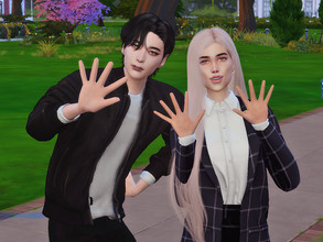Sims 4 — Friend poses #1 by Simmer_creator9 — 4 Friend poses