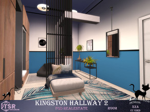 Sims 4 — Kingston Hallway 2 by Merit_Selket — Kingston Hallway 2 is a modern entrance in blue colors, built for my Lot