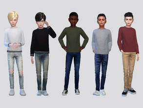 Sims 4 — Semi-Quilted Sweatshirt Boys by McLayneSims — TSR EXCLUSIVE Standalone item 8 Swatches MESH by Me NO RECOLORING