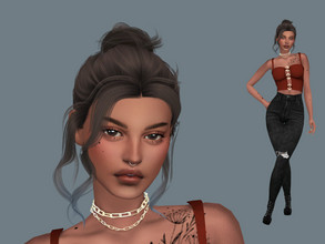 Sims 4 — Esme Miles by EmmaGRT — Young Adult Sim Trait: Self-Assured Aspiration: Big Happy Family Pronouns are set as