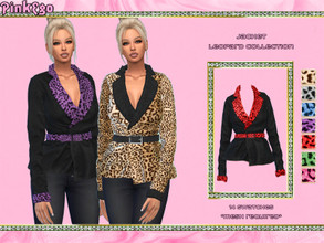 Sims 4 — Jacket (Leopard Collection) by PinkEgo2 — Mesh needed 14 swatches Leopard Collection Young adult/Teen/Adult