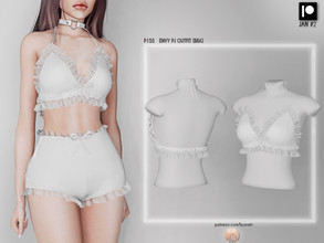 Sims 4 —  [PATREON]  (Early Access) ENVY PJ OUTFIT (BRA) P155 by busra-tr — 10 colors Adult-Elder-Teen-Young Adult For