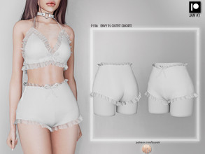 Sims 4 —  [PATREON]  (Early Access) ENVY PJ OUTFIT (SHORT) P156 by busra-tr — 10 colors Adult-Elder-Teen-Young Adult For