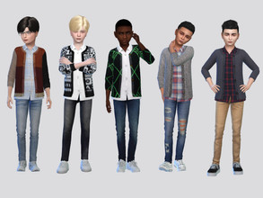 Sims 4 — Tucker Cardigan Boys by McLayneSims — TSR EXCLUSIVE Standalone item 8 Swatches MESH by Me NO RECOLORING Please