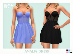 Sims 4 — Amalia Dress by Black_Lily — YA/A/Teen 6 Swatches New item