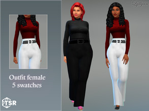 Sims 4 — Outfit female Rafaela by LYLLYAN — Outfit female in 5 swatches All Lods Custom thumbnail All Texture Maps Base