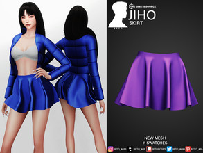 Sims 4 — Jiho (Skirt) by Beto_ae0 — Sparkly short skirt, hope you like it - 11 colors - New Mesh - All Lods - All maps