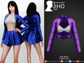 Sims 4 — Jiho (Top) by Beto_ae0 — Bright modern sweater, enjoy it - 11 colors - New Mesh - All Lods - All maps