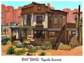 Sims 4 — Tequila Sunrise (Bar) by Ray_Sims — This lot fully furnished and decorated, without custom content. Lot size