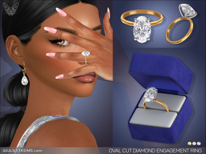 Sims 4 — Oval Cut Diamond Solitaire Engagement Ring by feyona — Oval Cut Diamond Solitaire Engagement Ring comes with 3