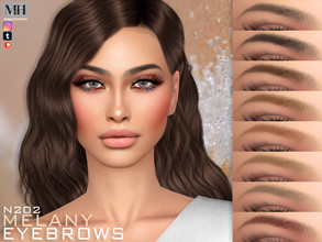 Sims 4 — Melany Eyebrows N202 by MagicHand — Thin eyebrows in 13 colors - HQ Compatible. Preview - CAS thumbnail Pictures
