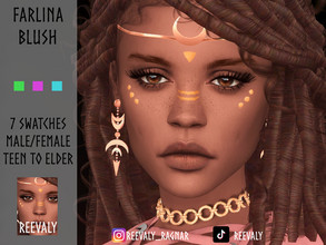 Sims 4 — Farlina Blush by Reevaly — 7 Swatches. Teen to Elder. Male and Female. Base Game compatible. Please do not