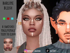 Sims 4 — Barline Blush by Reevaly — 8 Swatches. Teen to Elder. Male and Female. Base Game compatible. Please do not