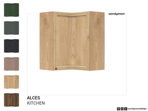 Sims 4 — Alces Cabinet Corner by wondymoon — Alces Kitchen Cabinet Corner Wondymoon Sims 4 Creations | 2023