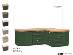 Sims 4 — Alces Counter I by wondymoon — Alces Kitchen Counter I Wondymoon Sims 4 Creations | 2023