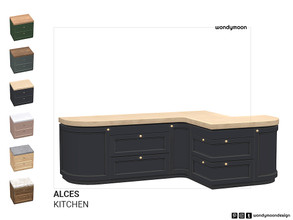 Sims 4 — Alces Counter III by wondymoon — Alces Kitchen Counter III Wondymoon Sims 4 Creations | 2023