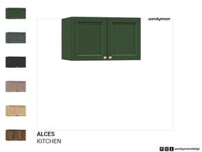 Sims 4 — Alces Refrigerator Cabinet by wondymoon — Alces Kitchen Refrigerator Cabinet Wondymoon Sims 4 Creations | 2023