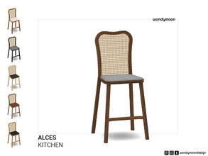 Sims 4 — Alces Barstool by wondymoon — Alces Kitchen Barstool Wondymoon Sims 4 Creations | 2023