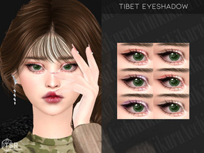 Sims 4 — Tibet Eyeshadow by Kikuruacchi — - It is suitable for Female and Male. ( Teen to Elder ) - 6 swatches - HQ