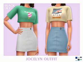 Sims 4 — Jocelyn Outfit by Black_Lily — YA/A/Teen 6 Swatches New item