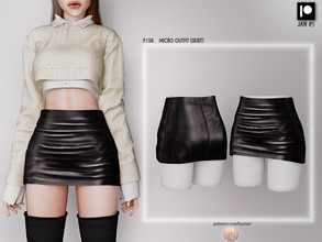 Sims 4 —  [PATREON]  (Early Access) MICRO OUTFIT (SKIRT) P158 by busra-tr — 10 colors Adult-Elder-Teen-Young Adult For