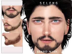 Sims 4 — Beard N109 by Seleng — HQ compatible beard with 21 colours, available for Teen to Elder.